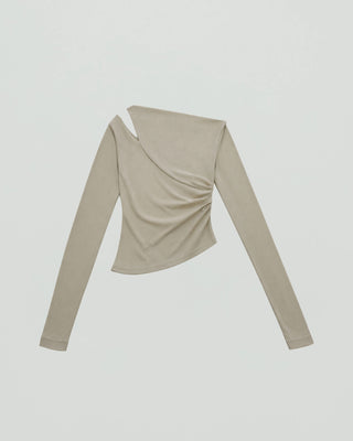 ONE SHOULDER DRAPE TOPS