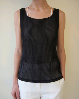 SOFT PLEATS SHEER TANK