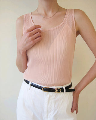 SOFT PLEATS SHEER TANK