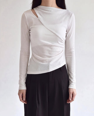 ONE SHOULDER DRAPE TOPS