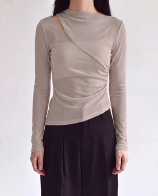 ONE SHOULDER DRAPE TOPS