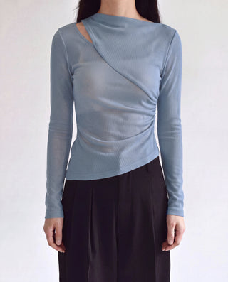 ONE SHOULDER DRAPE TOPS