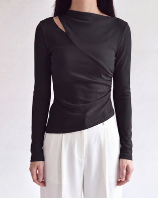 ONE SHOULDER DRAPE TOPS