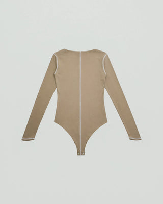 CONTRAST STITCH BODY SUIT