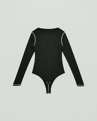CONTRAST STITCH BODY SUIT