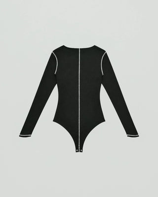 CONTRAST STITCH BODY SUIT