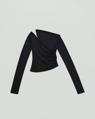 ONE SHOULDER DRAPE TOPS