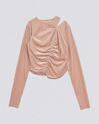 VELOR SLIT GATHER TOPS