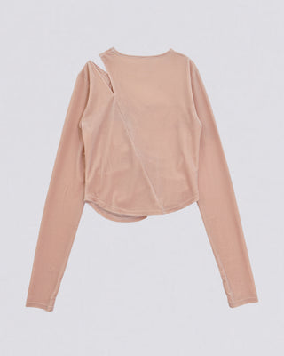 VELOR SLIT GATHER TOPS