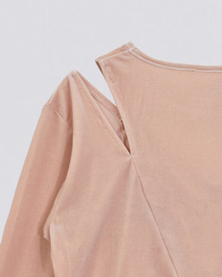 VELOR SLIT GATHER TOPS