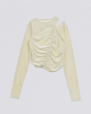 VELOR SLIT GATHER TOPS