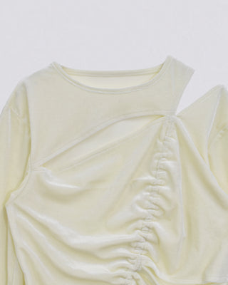 VELOR SLIT GATHER TOPS