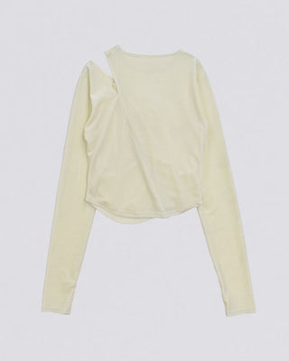 VELOR SLIT GATHER TOPS