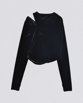 VELOR SLIT GATHER TOPS