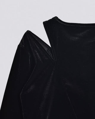 VELOR SLIT GATHER TOPS