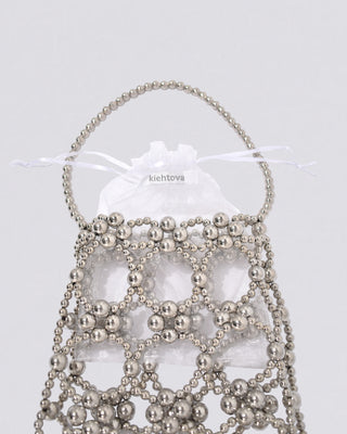 SILVER BALL BEADS BAG