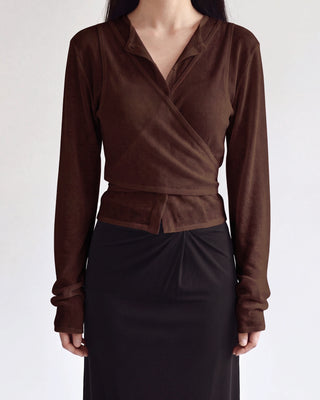 LAYERED SHEER CROSS CARDIGAN
