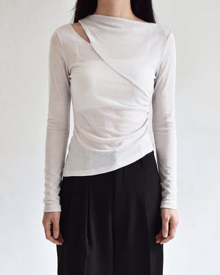 ONE SHOULDER DRAPE TOPS