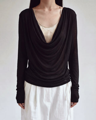 AIRY DRAPE SHEER TOPS