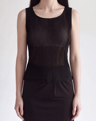 SOFT PLEATS SHEER TANK