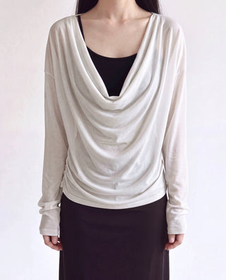 AIRY DRAPE SHEER TOPS