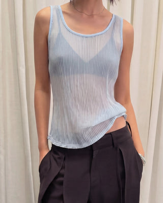 SOFT PLEATS SHEER TANK