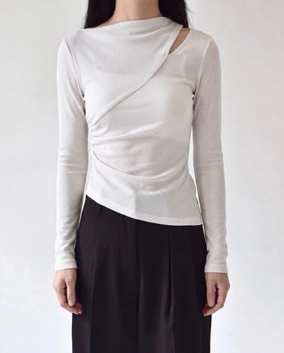 ONE SHOULDER DRAPE TOPS