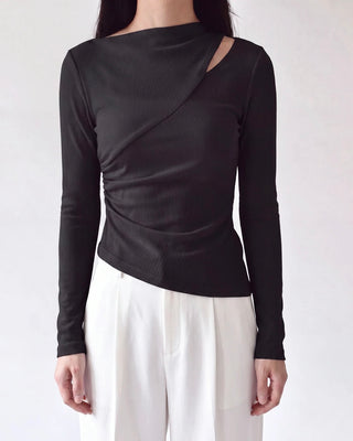 ONE SHOULDER DRAPE TOPS