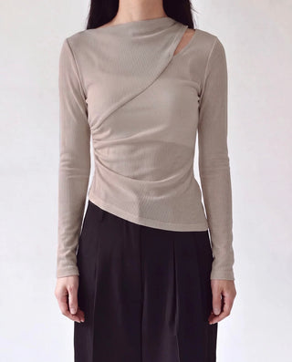 ONE SHOULDER DRAPE TOPS
