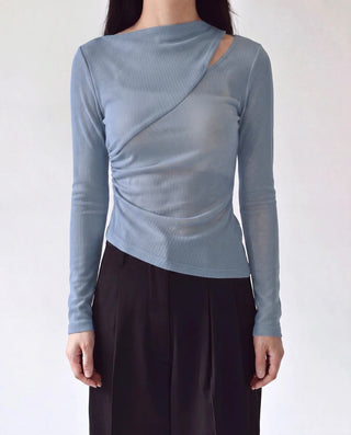 ONE SHOULDER DRAPE TOPS