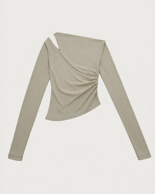 ONE SHOULDER DRAPE TOPS