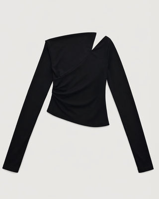 ONE SHOULDER DRAPE TOPS