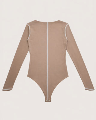 CONTRAST STITCH BODY SUIT