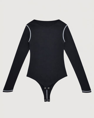 CONTRAST STITCH BODY SUIT