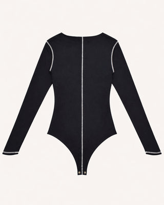 CONTRAST STITCH BODY SUIT