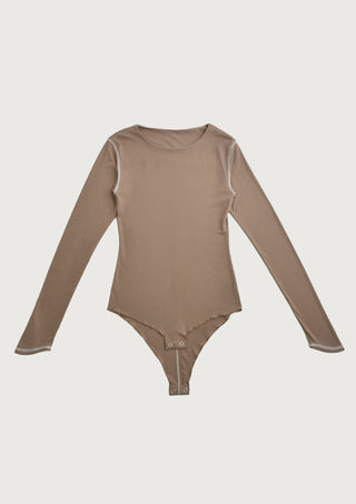 CONTRAST STITCH BODY SUIT