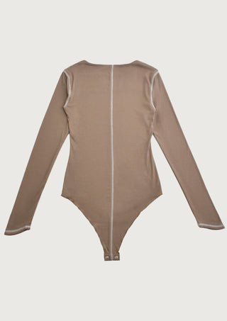 CONTRAST STITCH BODY SUIT