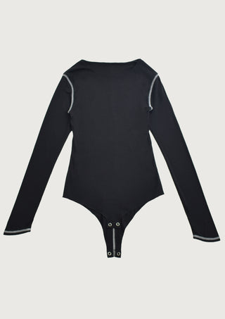 CONTRAST STITCH BODY SUIT