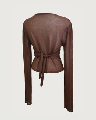 LAYERED SHEER CROSS CARDIGAN