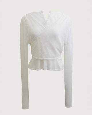 LAYERED SHEER CROSS CARDIGAN