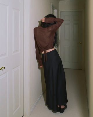 LAYERED SHEER CROSS CARDIGAN