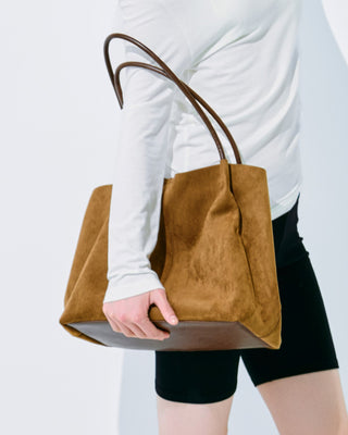 FAUX SUEDE TOTE BAG