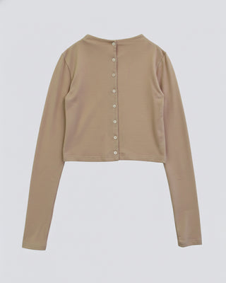 SMOOTH STAND NECK CARDIGAN