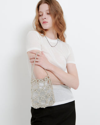 SILVER BALL BEADS BAG
