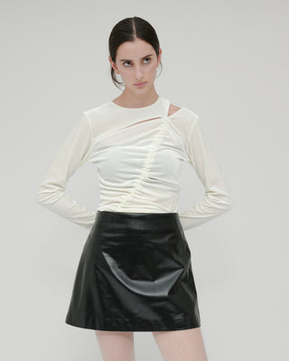 VELOR SLIT GATHER TOPS
