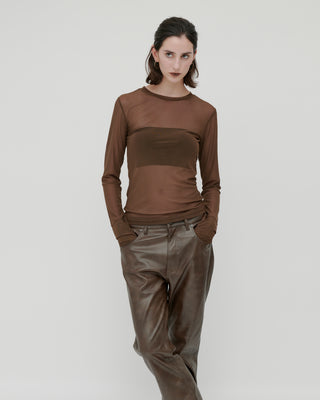 SHEER STRETCH TULLE TOPS