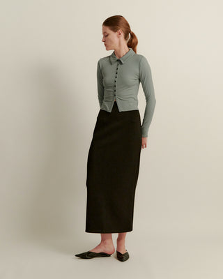 SLIM COLLAR CARDIGAN