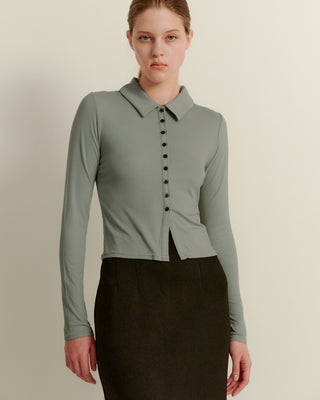 SLIM COLLAR CARDIGAN