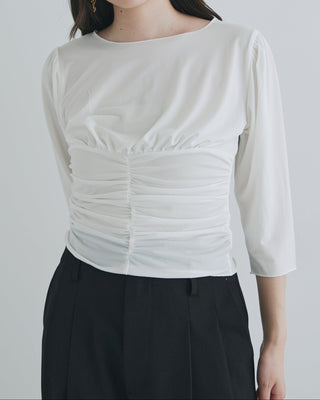 MOIST GATHER BUSTIER TEE