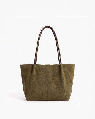 FAUX SUEDE TOTE BAG